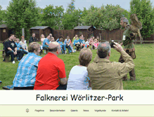 Tablet Screenshot of falknerei-woerlitzer-park.de